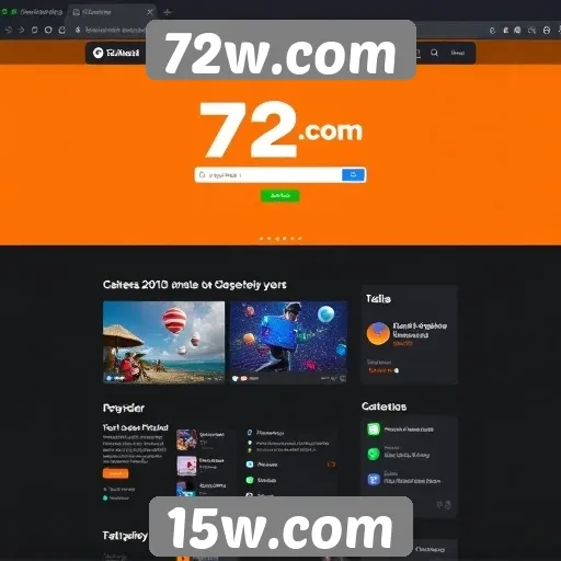 Evolução da interface do usuário no site 72w.com